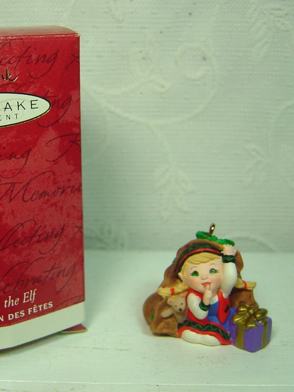Hallmark ornament-Curius, the Elf-from 2001-with box
